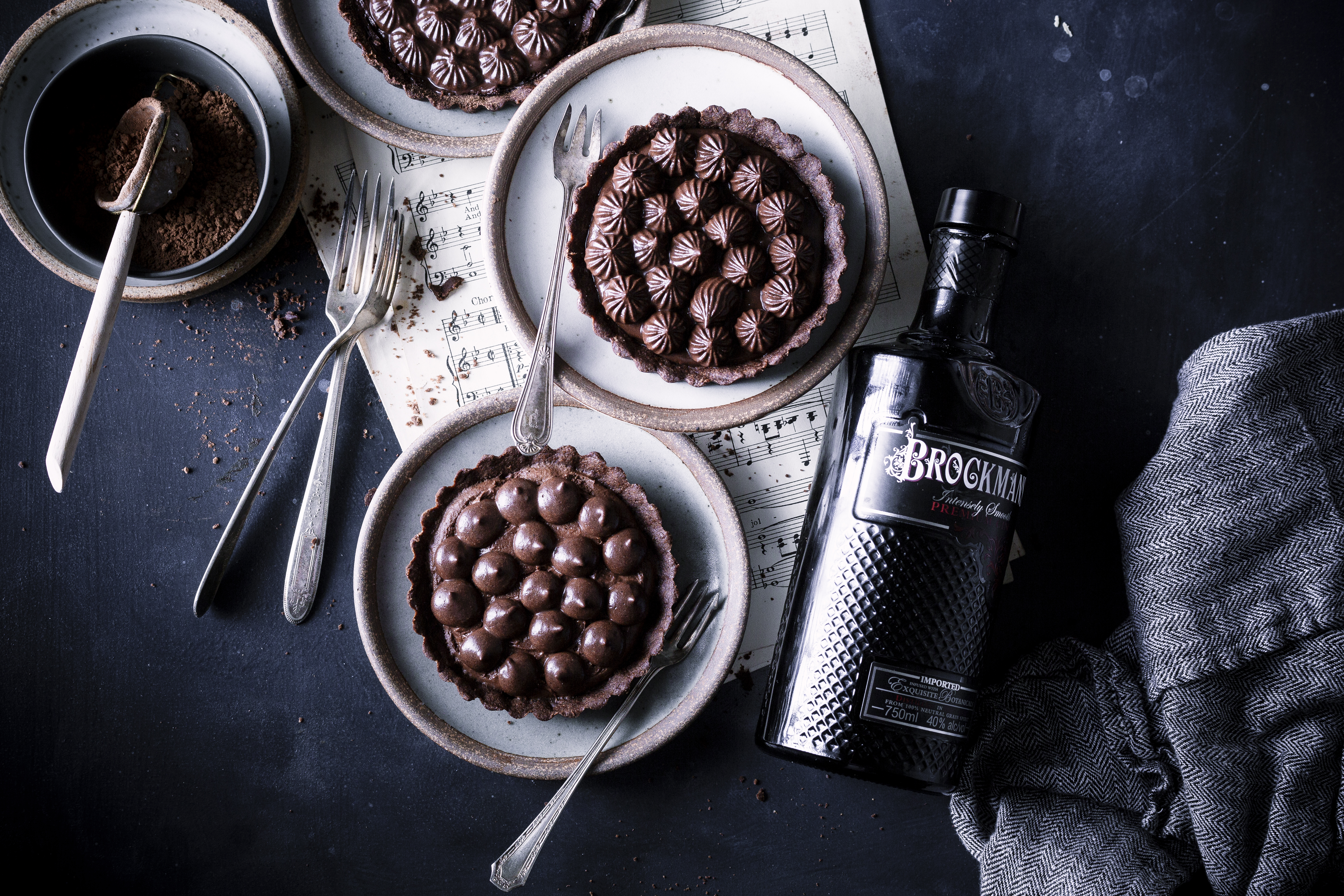 BROCKMAN'S GIN INFUSED CHOCOLATE TART AND MOUSSE
