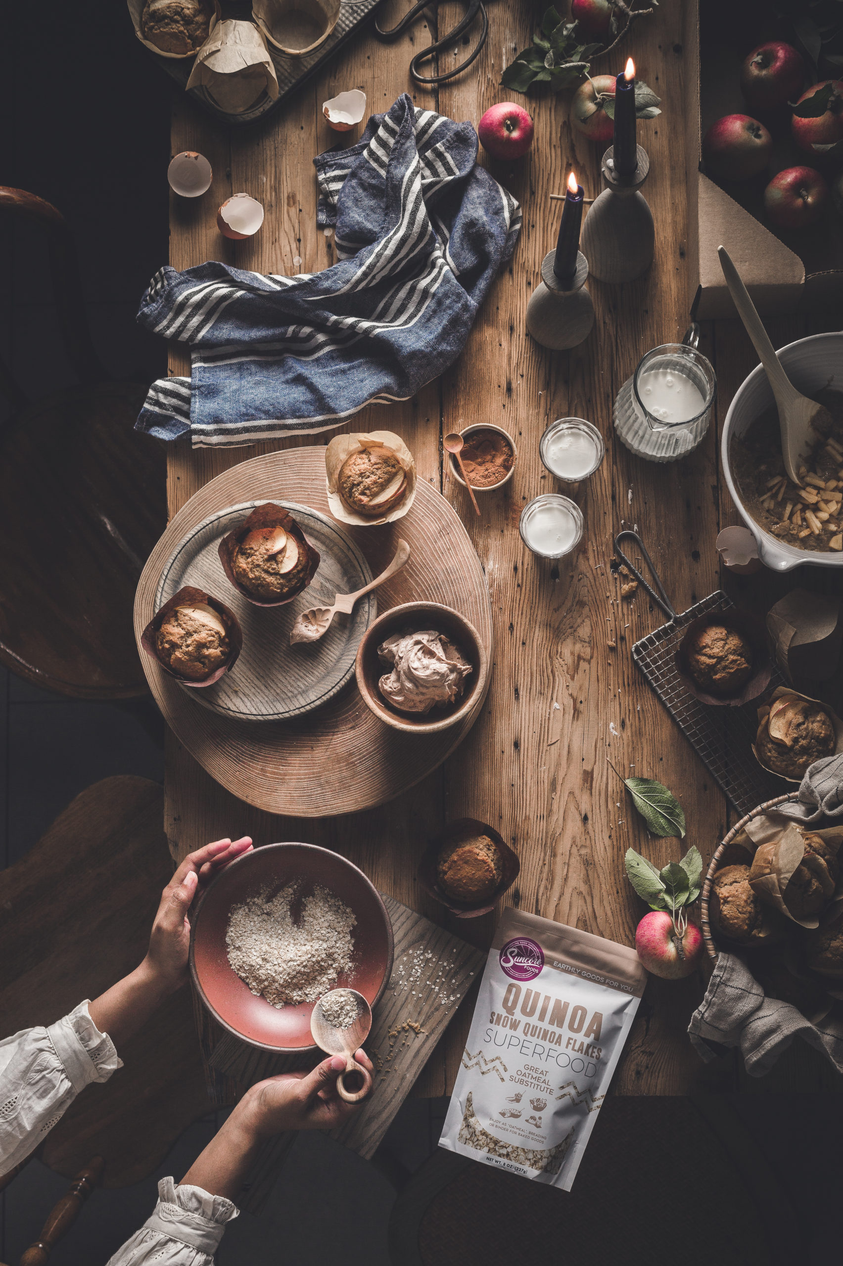 Apple Quinoa Muffins with Cinnamon Butter