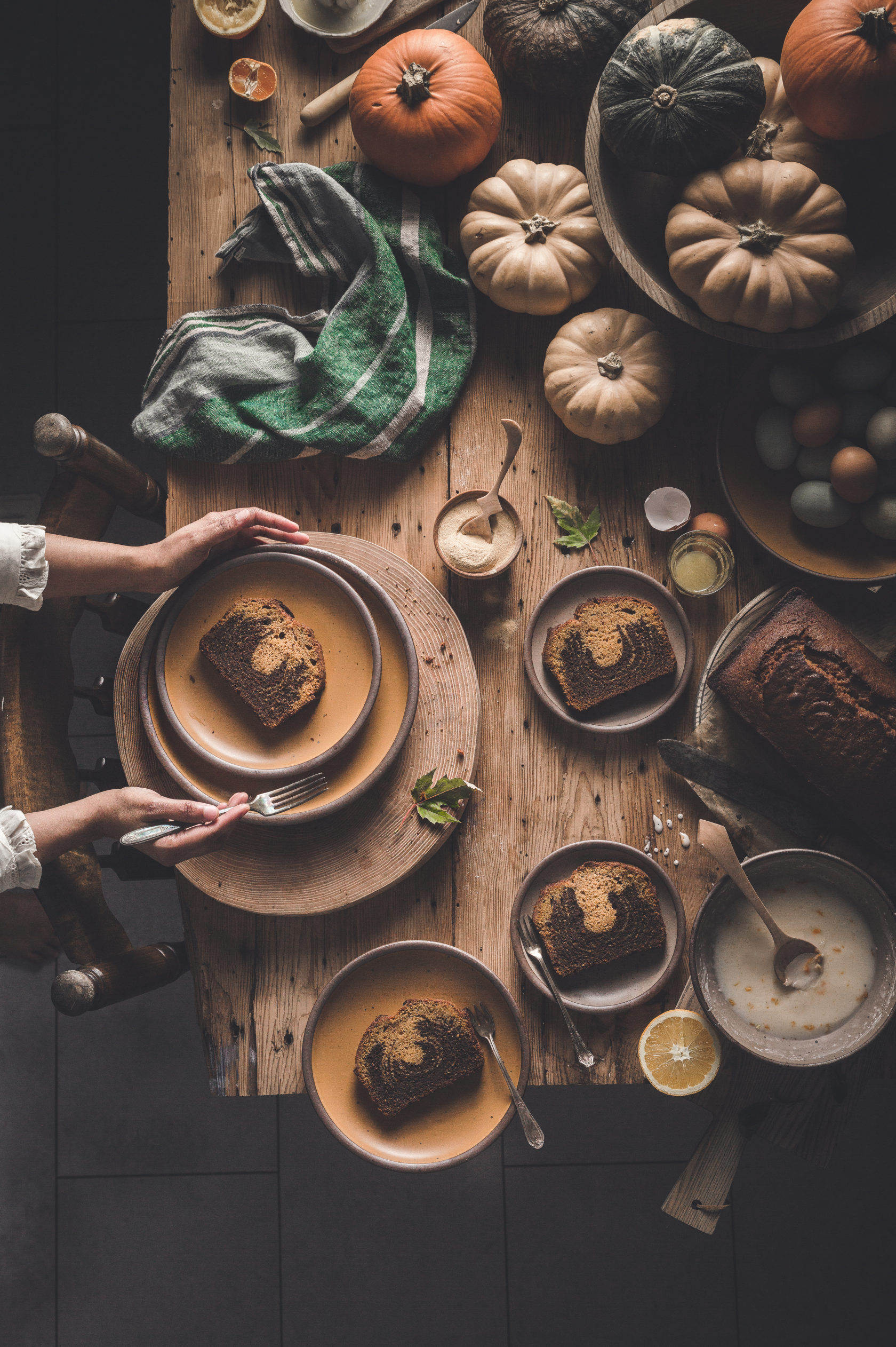 PUMPKIN CHOCOLATE MARBLE LOAF CAKE