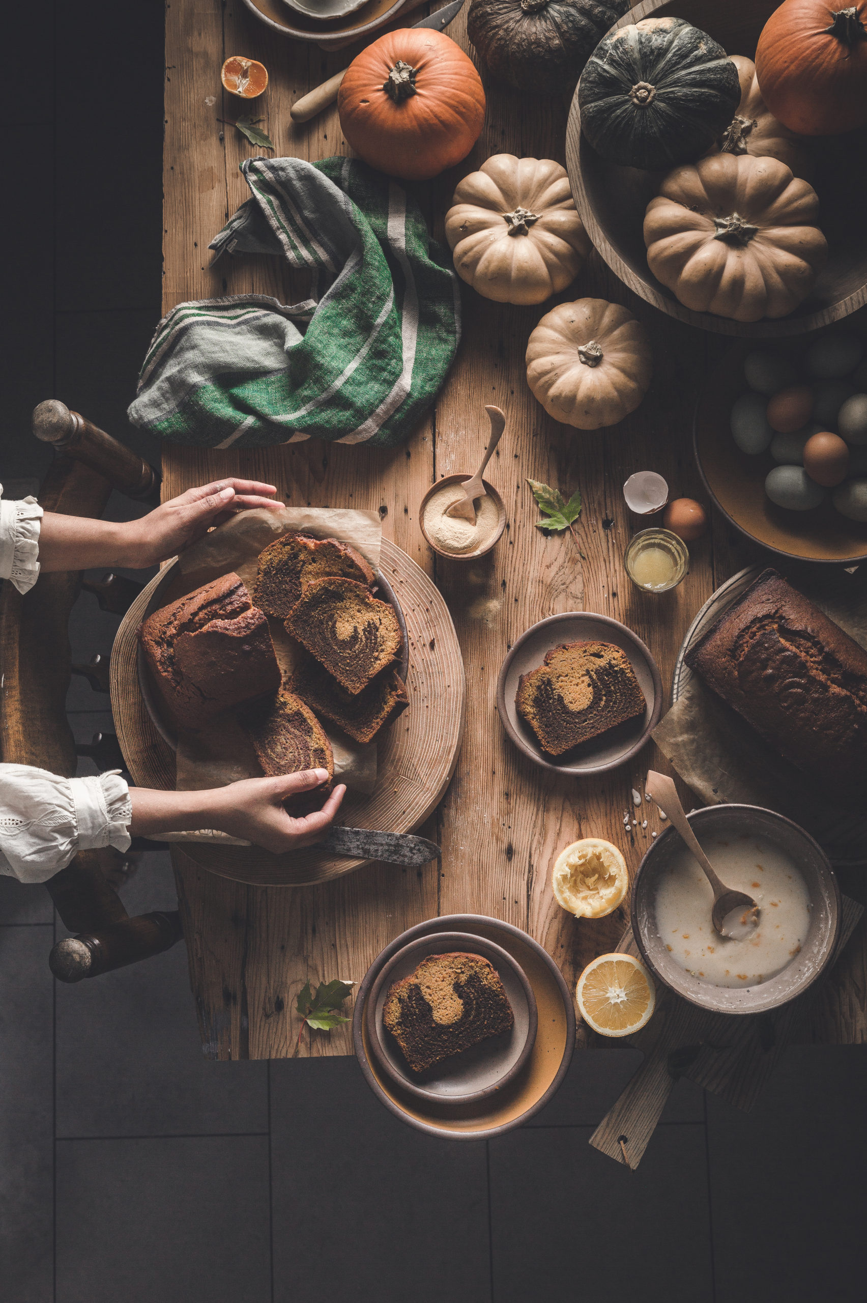 PUMPKIN CHOCOLATE MARBLE LOAF CAKE